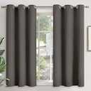 YoungsTex Light Blue Blackout Kitchen Curtains 40 Inches Long - Short Length Thermal Insulated Drapes with Grommet Room Darkening Privacy for Bathroom Bedroom Windows, 2 Panels, 42 x 40 Inch