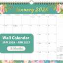 9 x 2026 Wall Calendar, Monthly Wall Calendars, Jan 2026 - Jun 2027, Desk Planner (8.5" x 11"), Hanging for Home, School, Office Supplies