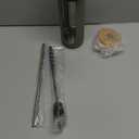 25 oz Glass Water Bottles - Motivational Tumbler Water Bottle Time Marker - Borosilicate Glass Water Bottle With Silicone Sleeve and 2 Lids, Handle Spout & Bamboo Straw Lid (Olive)