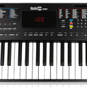 RockJam 61-Key Compact Keyboard with Sheet Music Stand, Power Supply, Piano Note Stickers and Simply Piano Lessons