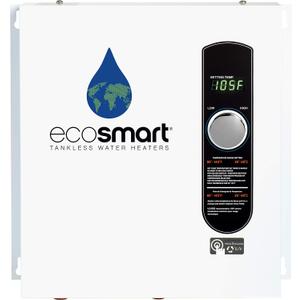 EcoSmart ECO 27 Tankless Water Heater, Electric, 27-kW - Quantity 1, 17 x 17 x 3.5