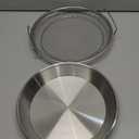 Oil Filter Tray, Stainless Steel Mesh Drain Basket Colanders Air Fryer Accessories for Fried Food Draining Rack Barbecue Grill Tray Net Draining Pan Strainer for Vegetable Dessert (9.5 Inch)