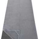 Hot Yoga Towel, Non-Slip Thicker Hot Yoga Mat Towel with Corner Pockets, 25"x72", Microfiber Sweat Absorbent, Perfect for Hot Yoga, Bikram, Pilates and Yoga Mats (Grey, 72x25 inches)