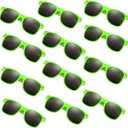 FEPITO 24 Pack Party Sunglasses Bulk for Birthday Party Favors Goody Bag Fillers for Beach Pool Party Toys for Adults, Green