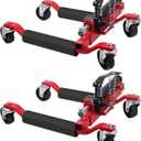 Garvee Car Wheel Dolly Set of 2, 1500 LBS Capacity Car Dolly with Hydraulic Tire Jack for Vehicle Positioning for Truck Rv Trailer, Red