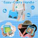 BMOUO Kids Case for iPad 9th/8th/7th Generation (iPad 10.2 Inch, 2021/2020/2019) with Built-in Screen Protector, Durable Shockproof Handle Stand iPad 9th 8th 7th Generation Case for Kids, Blue