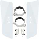 Motorcycle Clear Front Fork Lower Wind Deflectors & Hardware Mounting Clamps fits for Harley Honda Yamaha Kawasaki Suzuki