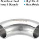 PATIKIL 2pcs 90 Degree Mandrel Bend Elbow, 3/4 Inch OD Steel Exhaust Elbow Exhaust Piping Connector 316 Stainless Steel for Exhaust Pipe Stair Handrail HVAC