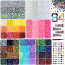 52500Pcs Bedazzling Kit with 7 Box  59 Colors Rhinestones, 3mm Flatback Sparkling Gems with 410ml B7000 Jewelry Glue, Tweezers & Pickup Pen for Nail Art, Crafts, Clothing, Diamond Painting