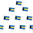 10 Pack Bahamas Flags -BS Handheld Flag- 5x8 in,Bahama Mini Flag. Suitable For Party Decorations, Store Displays, Bar Decorations And National Day Parades.