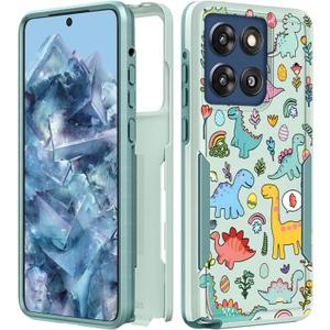 for Moto G Stylus 5G 2025 Case Women - Cute Girls Phone Cover Girly Kawaii Aesthetic Design Dinosaurs Heavy Duty Protective Shockproof Military Grade for Motorola Moto G Stylus 5G 2025 Cases