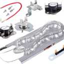 3387747 Dryer Heating Element & 279816 Thermostat Kit & 279973 3392519 Thermal cut-off Fuse Replacement Compatible with Kenmore, Samsung, Whirlpool, KitchenAid electric dryers and more.