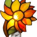 Stained Glass Sunflower Night Light,Suitable for corridors, bedrooms, and Kitchens.A Gift for mom.DYM8011