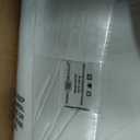 Goose Feather Blend with Polyester Bed Pillows 100% Cotton, Medium Firm Soft Support Standard Pack of 2 Stripe White