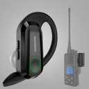 SAMCOM Wireless Earpiece with 2 Pin Dongle for FPCN30A/FPCN10A Radios, Hands-Free Wireless Headset with PTT Microphone Speaker for K Plug Walkie Talkies - Radios Not Include