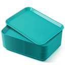 JMU 20Pcs Dental Trays Bulk Autoclavable Plastic Procedure Flat Trays, 13.25" X 9.75" Set Up Tray, Size B (Teal)