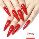 4 x JODSONE 16.5ml Gel Nail Polish Red Gel Polish Manicure LED UV Soak Off Curing for Home Salon Nail Art DIY Lady Red Polish