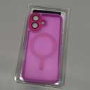 Misea Magnetic for iPhone 16 Case Compatible with MagSafe [Military Grade Drop Protection] Full Camera Lens Protector Translucent Matte Phone Case for Women Girls 6.1 inch, Pink Purple