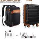 Luggage Sets 3 Piece, 20 Inch Hardshell Carry On Luggage 22x14x9 Airline Approved, Suitcase with TSA Locks & YKK Zippers, Carry On Suitcase with Wheels for Men & Women Travel