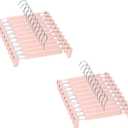 Skirt Hangers 20 Pack, Pants Hangers with Clips360 Swivel Hook Space Saving Hangersfor Pants, Skirts, Clothes, JeansPink