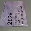 2026 Wall Calendar - Large Print Calendar 2026, 12 Monthly Calendar, Jan. 2026 - Dec. 2026, 14.6 x 22.8 In (Open), 2026 Calendar with Big Numbers, Large Grid, Notes, Moon Phases, Great for Planning