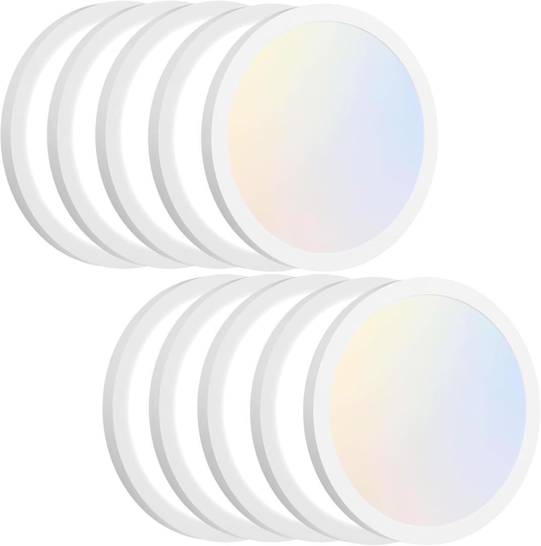 Brightever Flush Mount Ceiling Light Fixture, 15W 1200Lm Flat LED Dimmable, 3CCT 3000K-5000K Color Adjustable, 7 Inch White Modern Ultra-Thin Lamp for Garage, Stairwell (10 Pack)