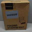Sheenive Stadium Seats for Bleachers with Back Support, Bleacher Seats with Backs and Cushion Wide, Padded Portable Folding Comfort Stadium Chair with Shoulder Strap for Football Baseball Games (Black)