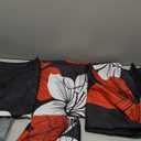 3 Pieces Duvet Cover Set Queen Red Floral Pattern Comforter Cover Elegant Boho Floral Duvet Cover with 2 Pillow Cases Lightweight Microfiber Bedding Duvet Cover Set All Season (Black, 90"x90")