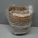 10 Pack Plastic Oval Basket, 10"x7.5"x4" Wicker Bread Basket Bin, Small Empty Food Fruit Storage Serving Bowl, Gift Basket Bulk for Kitchen Restaurant Party Centerpiece Display Christmas