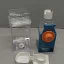 Kenond No Mess Bird Feeder Water Dispenser Set, Automatic Parrot Feeder Cage Accessories, Clear Parakeet Seed Container Food Drinker for Cage, Cockatiel Finch Lovebirds Budgies Canary (Blue)