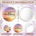 Cinnvoice 60 Set Inspirational Compact Mirror Bulk Gift for Women Mini Makeup Pocket Mirror with Motivational Card for Graduation Teacher Nurse Mental Health Month Employee Coworker (God Bless Mother)