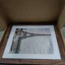 10x12 Picture Frame Set of 4, Made of Real Glass and Rustic Brown Frame - Display Picture 8x10 with Mat or 10x12 Without Mat, 10 by 12 Photo for Wall Mounting