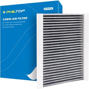 PHILTOP Cabin Air Filter, Replacement for CF11810, 500L, 500X, Compass, Renegade, Premium ACF075 Cabin Filter with Activated Carbon Clean Airflow, Filter Up Dust Pollen