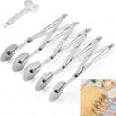 5 Wheel Pastry Cutter, Stainless Steel Pizza Slicer, Expandable Dough Cutter, Multi-Round Pastry Knife, Baking Cutter Roller Cookie Ravioli Cutter Wheel Divider