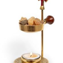 Christian Incense Burner, Incense Holder with Cross - Candle or Charcoal Resin Heated for Home Decor, Beautiful Adjustable Design for Worship and Spiritual Gifts, Create a Calming Atmosphere