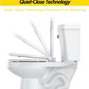 Toilet Seat Cover Elongated Durable PP Toilet Seat with Slow Close Hinges, Easy Clean White Replacement for American Standard Toilets