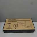 Perlegear Speaker Wall Mounts, Bookshelf Speaker Mounting Brackets with Dual Side Stable Clamp Design, Wide Tilt & Swivel Shelf for Large Surrounding Sound Speakers, Up to 55 lbs, 1 Pair