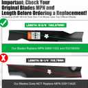 Grasscool 532180054 180054 Mower Blades for Husqvarna 48 inch Deck Zero Turn Riding Mower Z248F YTH2348 YTH24V48 YTH2148 YTH24K48 Z248 YTH2448 Replace 173920(High Lift)