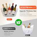 2 PCS Ice Buckets for Parties, 6.5L Large Ice Bucket, 1.7 Gallon Champagne Bucket with 2 Scoops, Beverage Tub Mimosa Bar Supplies for Champagne, Beer, Cocktail