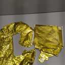 Gold Happy Birthday Balloons Banner 16 Inch Mylar Foil Letters, Inflatable Party Decor and Birthday Decorations for Women, Men, Boys & Girls Kids and Adults, Reusable, Party Supplies