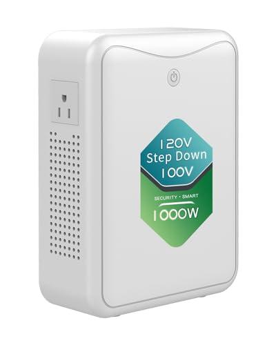 ZHENGXI 120v to 100v Voltage Converters Step Down Transformer 1000W, No Noise, Ten Protection Functions,Using Japan Appliances in US