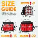 2 x BALEINE Insulated Lunch Bag for Men Women, Leakproof Cooler Bag with Adjustable Shoulder Strap for Work Picnic, Lunch Box for Women Men (Small, Black)