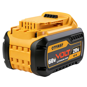 Lot de 2 batteries au lithium 60 V/20 V 12 Ah pour outils électriques DEWALT DCB609 20 V/60 V, DCB606 DCB612, compatibles avec les chargeurs de batterie au lithium DeWalt 20 V 60 V (2)