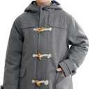 maoo garden Boys Winter Wool Coat Dress Peacoat Kids Heavy Sherpa Jacket Hooded Warm Thicken Windproof Overcoats