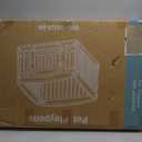 NEWBULIG Dog Playpen 4-Panel, 24IN Puppy Playpen, Stable Dog Play Pen Indoors/Outdoor with Secure Locking Door, Plastic Pet Fence for Small & Medium Dog, Black 35"L x 35"W x 23.6"H