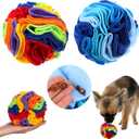 2 Packs Snuffle Ball for Dogs Stress Relief Interactive Dog Enrichment Toys Dog Sniff Mat Pet Snuffle Ball Toy Foraging Mat Dogs Treat Ball Pad Dog Puzzle Toys for Anxiety Relief Enhance Sniffing