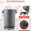 VEVOR Trash Can Dolly, Fit 20, 32, 44, 55 Gallon Containers, Round Trash Can Roller Base with 4 Lockable Wheels, 500lbs Weight Capacity, Heavy Duty Barrel Dolly, Multi-Functional Rolling Cart
