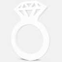 Bridal Shower Decorations Diamond Ring Wooden Sign Letter Cutouts Table Centerpieces Engagement White Photo Booth Props for Bachelorette Wedding Bridal Shower Party