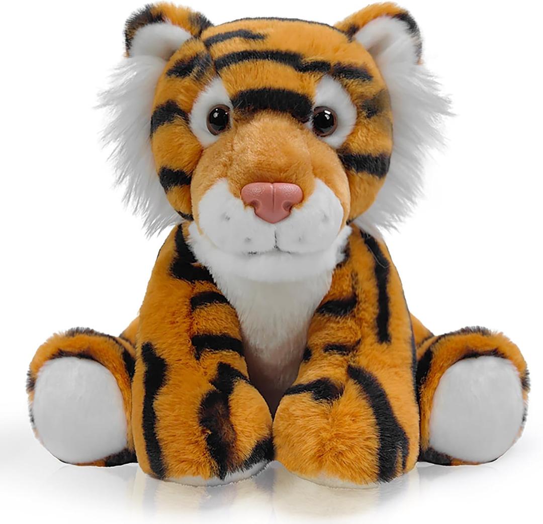 Tiger Stuffed Animal Toys, 8.5 Inch Soft and Cuddly Tiger Plush Animals Toy, Cute and Realistic Animals Gifts for Boys and Girls Toy for Toddlers 1-3