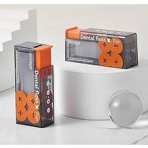 Dental Floss Storage Box,Storage 10 Floss Picks in Floss Box,Refillable Dental Floss Picks Organize Pack of 6